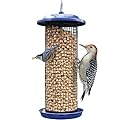 Nature's Way Cobalt Metal Mesh Mixed Seed and Peanut Bird Feeder for Wild Birds and Outdoor Décor, 2 Quart Capacity, Easy to Clean and Fill with Easy-Cling Mesh, Blue