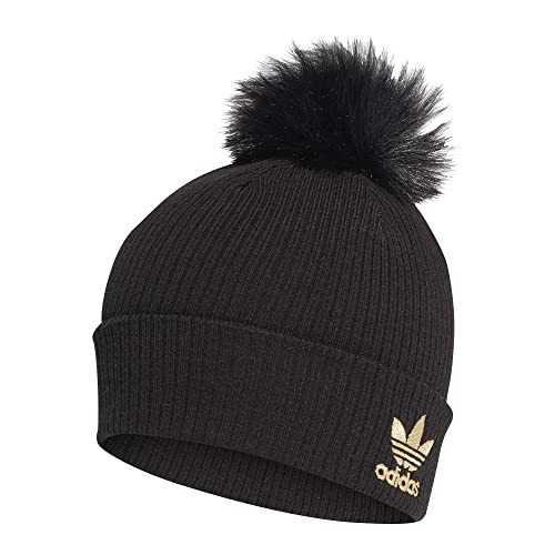 adidas Femme W Fur Pom Beani Hat, black/metallic gold, XL EU Cover