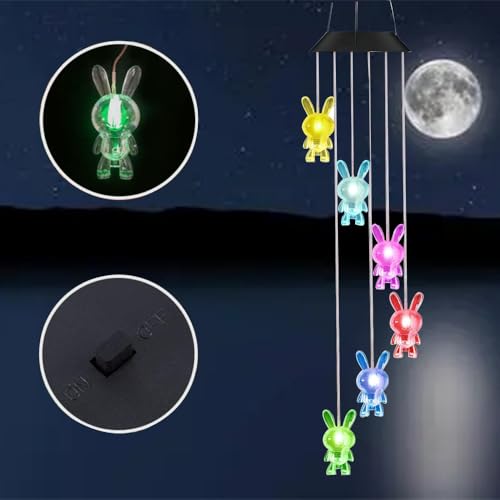 Belon PAL-WCT01 Solar Bunny Wind Chimes thumb #2