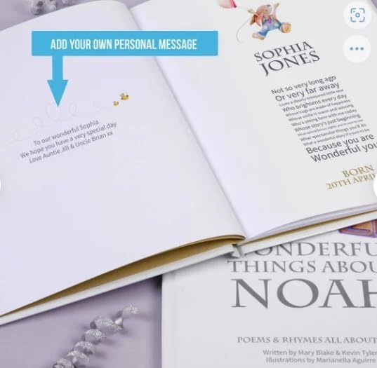 Miniatura 3 de Libro ABC personalizado para niños, libro de rimas personalizado para niños con nombre y detalles de nacimiento, libros personalizados para niños,