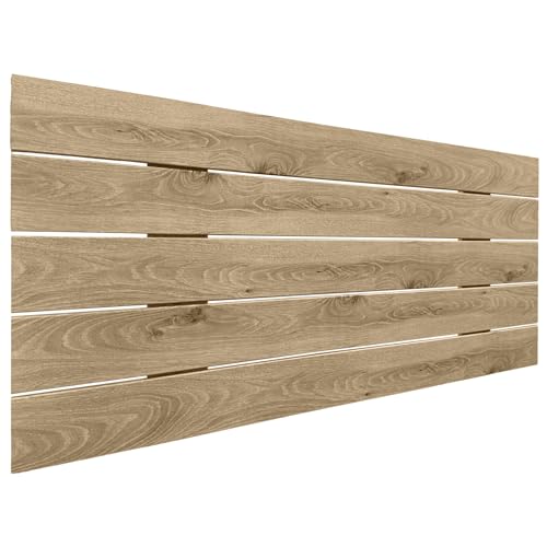 DHOME Cabecero de Madera reciclada DM Estilo Palet Horizontal Cama Palets Herrajes incluidos (95x46 Palet 5, Cambrian Madera)