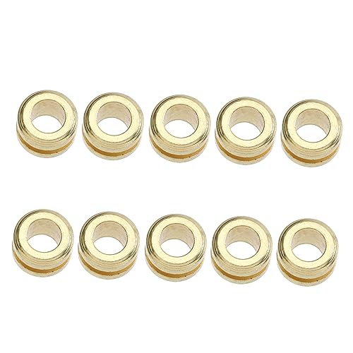 TOGEVAL 10pcs Guitar String Bead Action Gauge Zinc Alloy Folk Guitar String Beads Easy to Replace