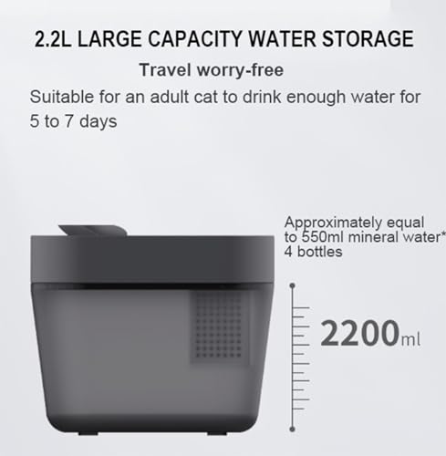 Fuente de agua automática para gatos 2.2L miniatura 6