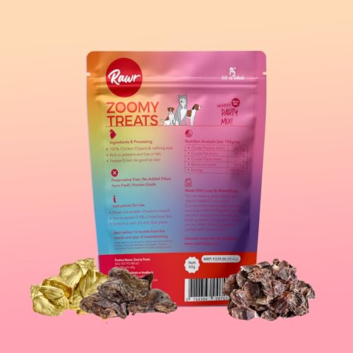 Rawr4Dogs-Zoomy-Dog-Treats-Party-Mix-Combo-A-Mix-of-Freeze-Dried-Chicken-Organs-100-Natural-and-Preservative-Free