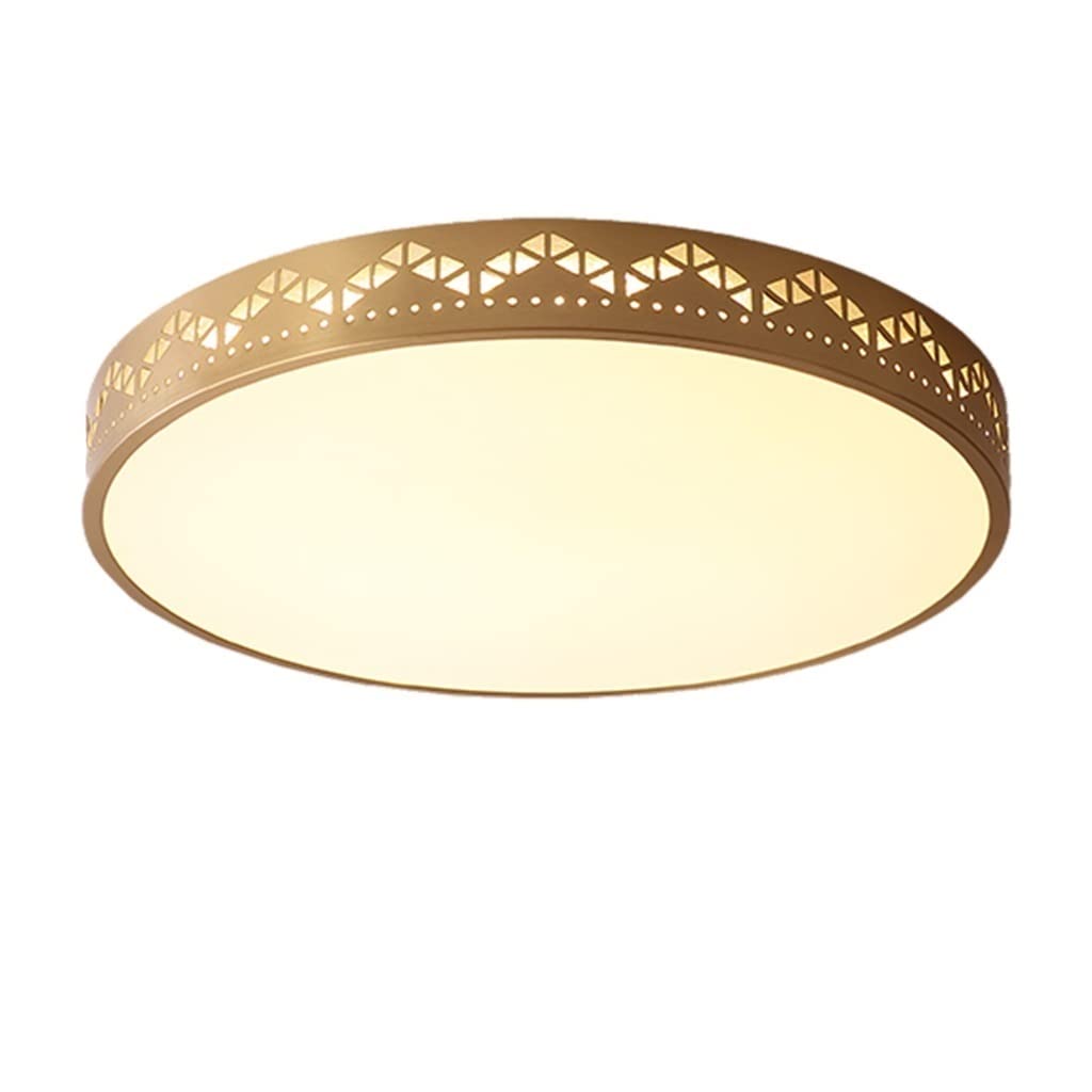 HynJGih All Copper Led Ceiling Lamp American Modern Minimalist Small Living Room Dining Room Bedroom Nordic Style Study Room Lamps(30CM)