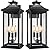 VenzBlomia 20" Large Outdoor Light Fixtures 3-Light 2 Pack, Black Outside Modern Porch Lights for House, Exterior Wall Sconce Lanterns Wall Mounted Waterproof Outdoor Coach Lamps for Garage E12