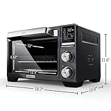 Calphalon Air Fryer Oven, 11-in-1 Toaster Oven Air Fryer Combo, 26.4 QT/25 L, Fits 12" Pizza, Stainless Steel