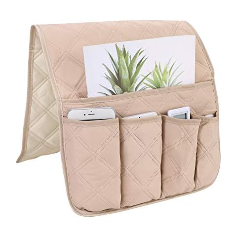 Sofa Armrest Caddy Organiser Water Resistant Remote Control Holder Non-Slip Couch Chair Table Cabinet Storage Space Saver Bags Fits for Phone Book Magazines Cover