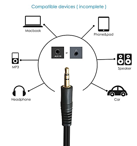 Pluto Accessories 10 Mtr Audio 2RCA Stereo Cables with 3.5mm Aux Jack for Home Theaters, Music Players, Set-up Boxes, DVD Players, Speakers and LCD/LED Tv.10 Meter (32.8 Feet) Black 8 41NrIRontyS