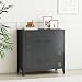 Produktbild [en.casa] Büroschrank Hamina Aktenschrank mit 4 Türen Mehrzweckschrank mit 2 Ablagefächern Industrial Aufbewahrungsschrank aus Stahl Beistellschrank 80 x 40 x 82 cm Schwarz