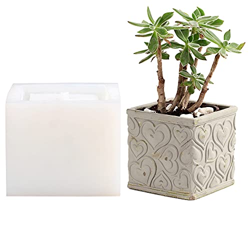 Moule carré en silicone pour pot de fleurs en béton NICOLE