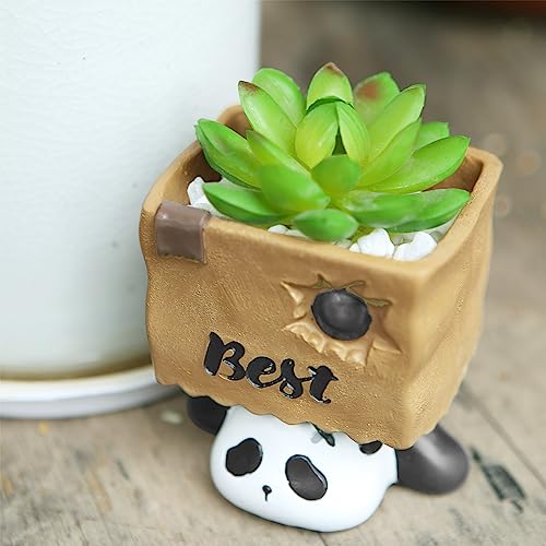 Adorabile portapenne panda in resina, mini animale...