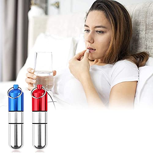 PhoenixDN 3 Stks Waterdichte Pillendoos, Sleutelring Pillendoos, Aluminium Pillendoosje, Draagbare Pillendoosjes, Pillendoosje met Sleutelhanger, voor Buitengebruik, Vissen, Kamperen, Wandel - Afbeelding 6