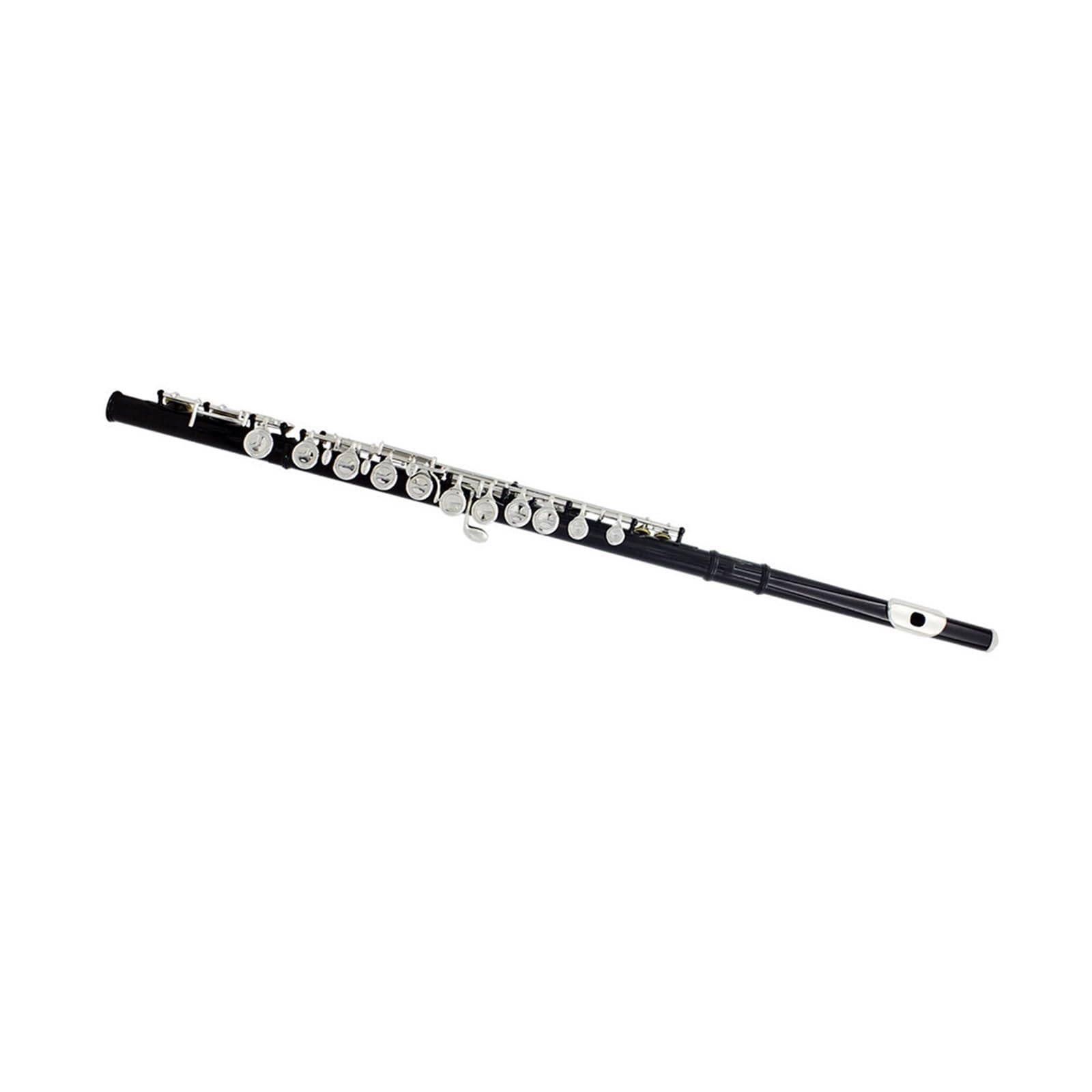 Flauta Flauta negra L flauta con llave C de 16 agujeros con caja de cuero bolsa para flauta accesorios para instrumentos musicales juego de limpieza