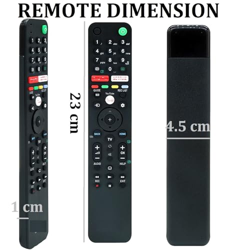Image of Zieva Compatible With All Sony Smart Tv Remote A- Without Voice - Hot Keys Netfix, Go0Gle Play And Y0Utube Use For Lcd Led Oled Qled Uhd 4K Android Tvs (Rm-L1675),Black