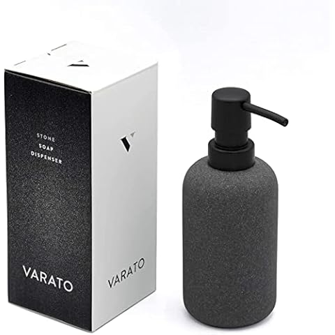 Hand Soap Dispenser for Bathroom and Dish Soap Dispenser for Kitchen Sink - Decorative Stone Bathroom Soap Dispenser - Soap Pump Dispenser - Bathroom Accessories and Kitchen Accessories Cover