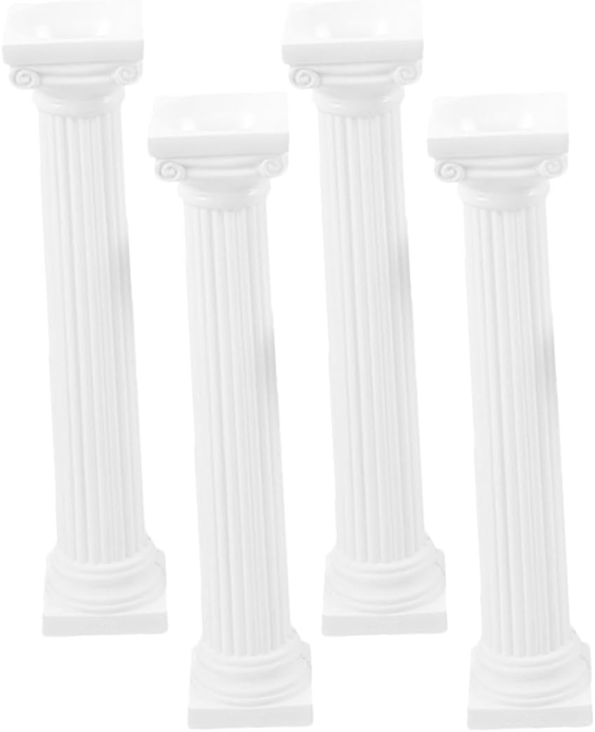 16pcs Roman Pillar Statues for Table Decor Mini House Landscaping for Weddings and Photography Versatile White for Indoor and Outdoor Use
