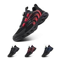 Hitmars Scarpe Running Uomo Scarpe Ginnastica Corsa Sportive Air Sneakers Traspiranti Leggero Camminata Running Fitness Jogging Casual Scarpa Rosso EU 43