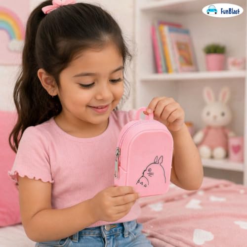Image of FunBlast Cute Cat Shape Silicone Coin Purse for Kids & Adults - Mini Pouch for Coins, Earphones, Keys & Small Essentials, Aesthetic Pouches for Girls & Women - 12 X 9.5 X 3 Cm (Cat-Pink)