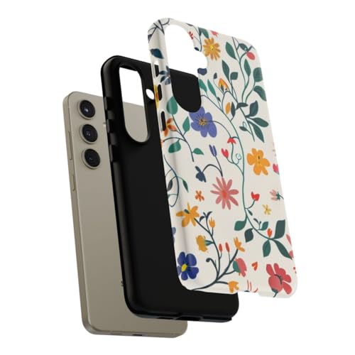 Coque Samsung S24 Plus rigide mate anti rayures motif fleurs lierre - 4