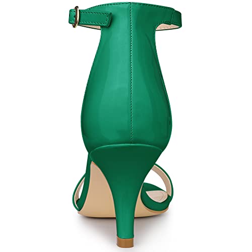 Allegra K Women's Ankle Strap Kitten Heeled Open Toe Stiletto Heels Sandals3