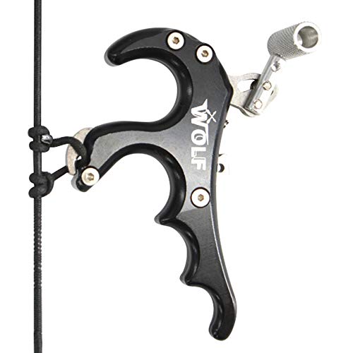 MILAEM Compound Bogen Release Aids 4 Finger Spannhilfen Daumengriff Bogen Trigger Caliper Hilfsmittel freigeben Auslösen Bogenschießen Zubehör