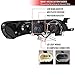 Carpartsinnovate Fits 93-97 Corolla DX LE Wagon Glossy Black Dual Halo Projector Headlights Left+Right