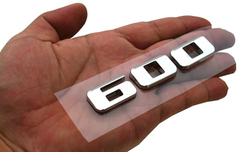 Image of 1x Escalade 600 Logo Badge Decals Replacement for Escalade Rear Liftgate Emblem 3D Nameplate (Chrome)