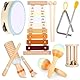 Exyvox Musikinstrumente für Kinder, 12 PCS Baby-Musikinstrumente, Kinderspielzeug Ab 2 Jahre, Musikinstrumente Musical Instruments Set, Percussion-Instrumente Set mit Xylophon, Holzspielzeug.