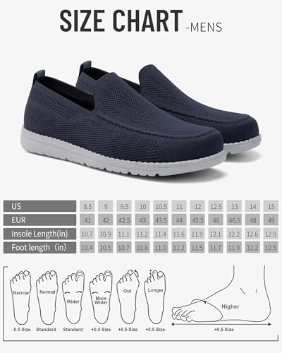 Image of 1TAZERO Men Slip On Shoes Loafer with Arch Support Insoles,Men Casual Shoes for Plantar Fasciitis