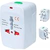 Adaptador Tomada Universal de Viagem Compatível com +150 Países Entrada Internacional com Proteção Contra Surtos Ideal para Celular Notebook Carregador e Eletrônicos em Geral