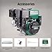 maXpeedingrods 15HP 420cc Gas Engine, Electric Start 4 Stroke OHV Horizontal Gasoline Engine, Shaft 1