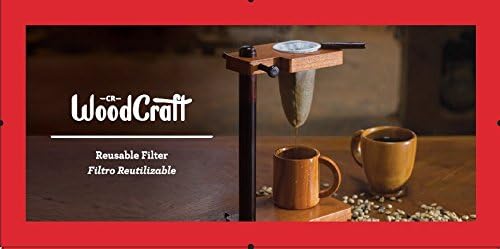 Reusable Flannel Cloth Coffee Filter, Colador (Bolsa),Costa Rica Handmade,Coffee Sock with Wooden Handle for Premium Wooden Traditional Costa Rican Drip Coffee Maker -3 Pack