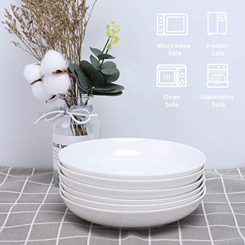 Amhomel SALADBOWL-22OZ-WHITE-6 7 Inch Small Pasta Bowls Set Of 6 thumb #6