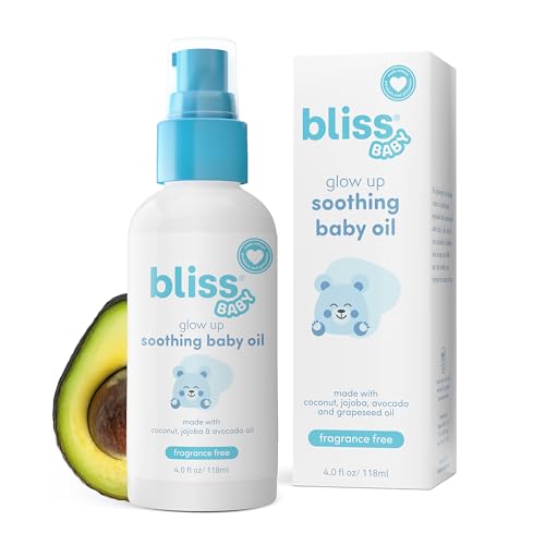 Bliss Baby Oil, All Natural, Premium & Fragrance Free, Vegan - Ma...