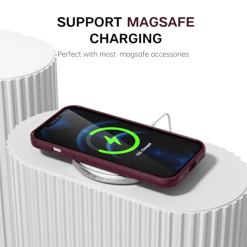 Coque iPhone 12 Pro Max bordeaux en silicone Magsafe chic
