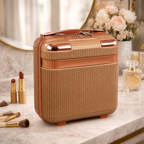 Image of YAGZON Vanity Box Makeup Organiser Case (Waterproof) ABS Stylish Cosmetic Storage Jewellery, Skincare & Beauty Storage Jewellery Box Cosmetic Artist (Multi 1)