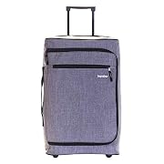 Karabar Cabin Carry-on Hand Luggage Suitcase Bag Super Lightweight 55 cm 1.5 kg 40 litres with 2 Wheels, Brito Grey