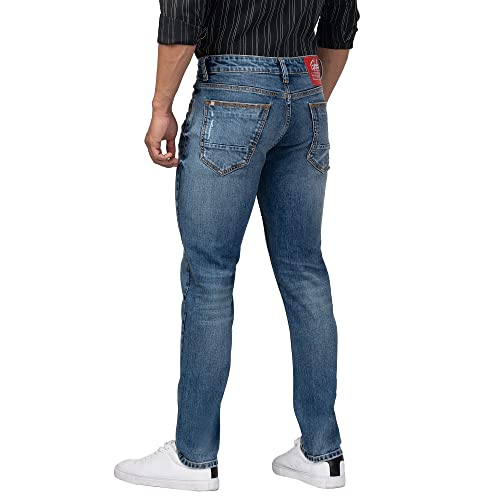 Image of Spykar Men's Slim Fit Low Rise Casual Jeans