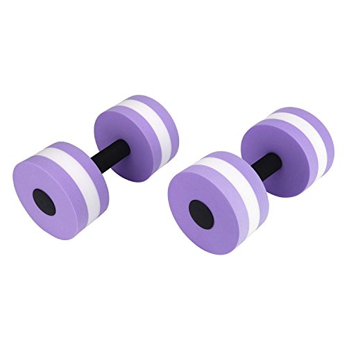Aolvo Water Aerobics Dumbbells, Water EVA Foam Barbells Exercise Hand Bars Pool Resistance Exercises Equipment for Training Yoga Fitness Improve and Pool Sports Women/Men,Set of 2