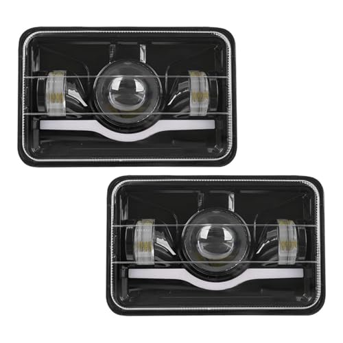 XUXRHMEAN Para Chevy S10 Pickup Blazer Camaro Cavalier El Camino Monte Carlo 1982-1997 Conjunto De Faros Delanteros DRL E Intermitentes Faro de trabajo(Black 2 PCS)