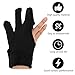FRCOLOR 3pcs Insulated Heat Resistant Gloves Mitts Fingertip Cut Out Black Scalding Protection Hair Curling for Styling