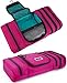 Pro Packing Cubes Travel Toiletry Bag - Packs Flat To Save Space - Waterproof Hanging Toiletries Kit For Men and Women (Large, Pink-Aqua)