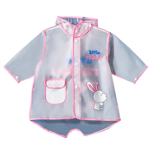 Toddler Boys Girls Rainwear Raincoat with Hood Pocket Rain Cape Rainproof Mudproof Outdoor Activities