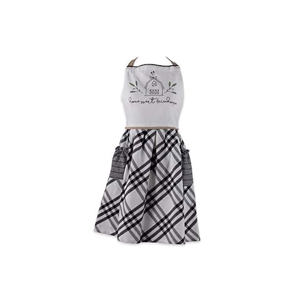 DII Home Sweet Farmhouse Kitchen Collection, Apron, Black