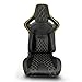 ModifyStreet 1 Pair Universal PVC LEATHER/YELLOW STITCH LEFT/RIGHT RACING BUCKET SEATS