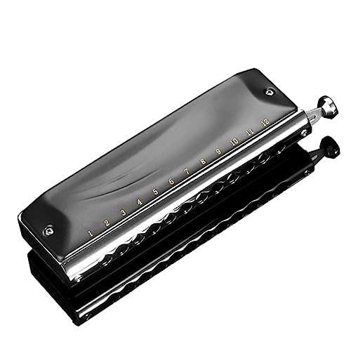 PacuM Harmonica par clé d’instrument Harmonica chromatique 12 trous Couvercle en laiton Plaques d’anche Anches en bronze phosphoreux Instruments de musique professionnels Harmonica - Les Beatles, Paul McCartney, John Lennon, RIngo Starr, George Harrison PacuM Harmonica par clé d'instrument Harmonica chromatique 12 trous Couvercle en laiton Plaques d'anche Anches en bronze phosphoreux Instruments de musique professionnels Harmonica – Image 3