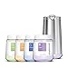simplehuman Foam Sensor Pump with Variable Dispense Starter Kit, High-grade Brushed Stainless Steel, Lavender, Mandarin Orange, Spring Water, and Cucumber Foam Hand Soap Cartridges Included