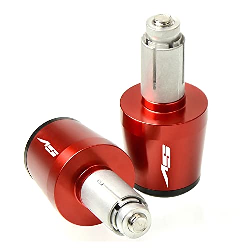 Guidon end weights Suzuki SV1000S rouge : slider et bouchon équilibré moto 2003-2007