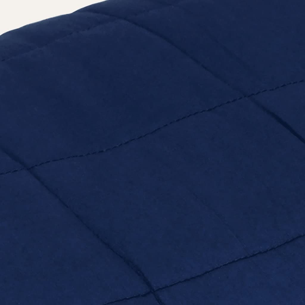 Manta con peso azul, 11 kg, manta de relajación, transpirable, manta pesada para dormir profundo, manta antiestrés, 220 x 240 cm, tela